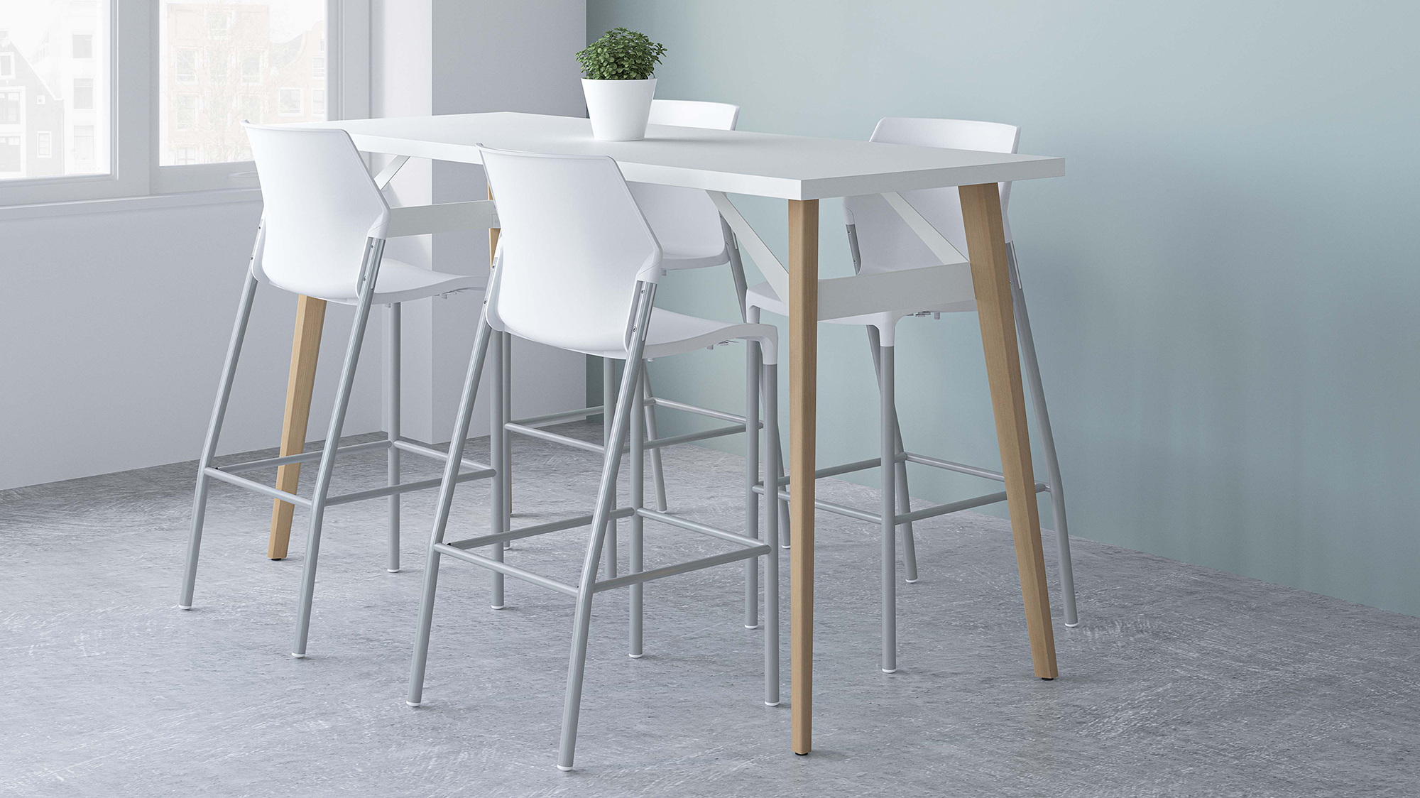 STAD | Freestanding Cafe Height Table - HST Corporate Interiors