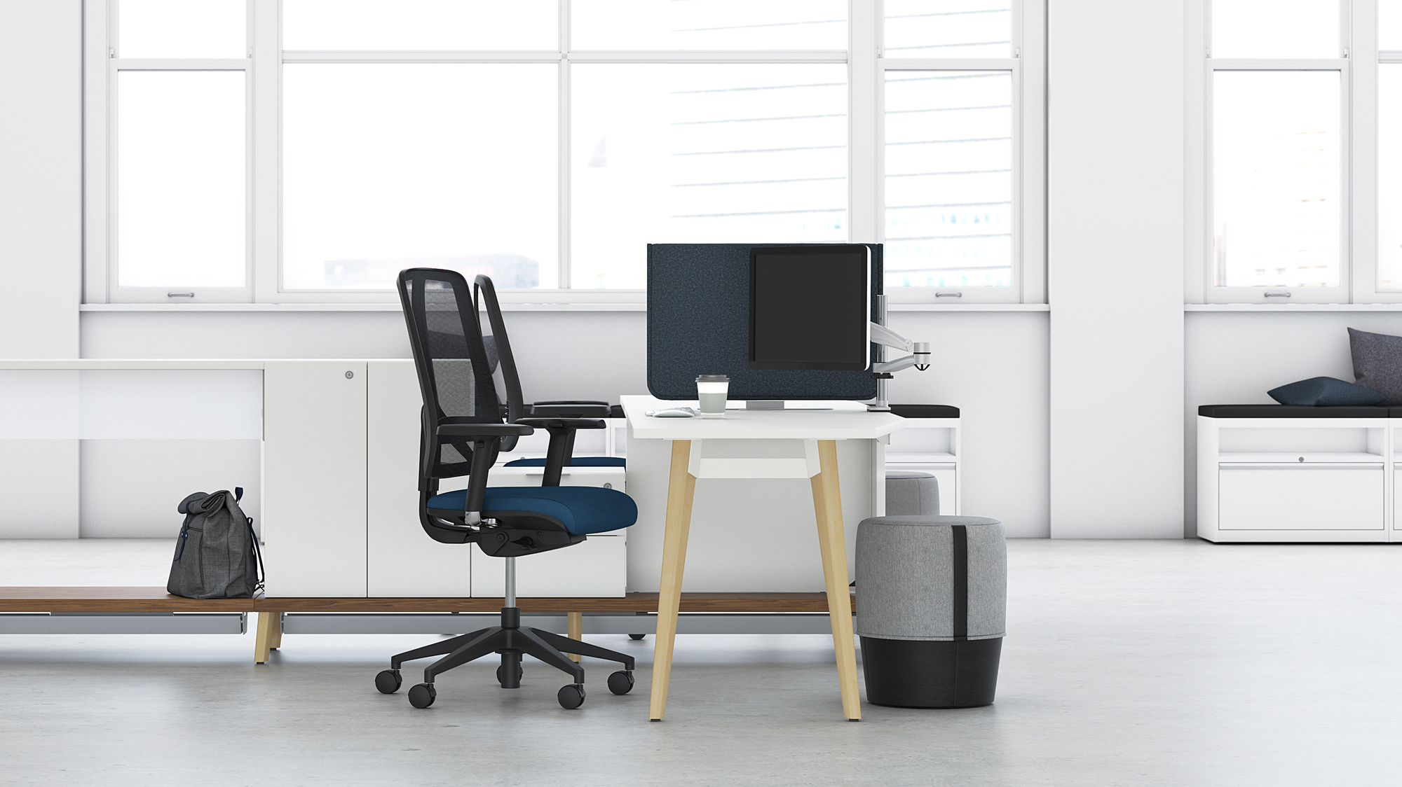Radiance | Management Chair with Soft Mesh Backrest - HST 